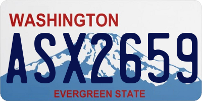 WA license plate ASX2659