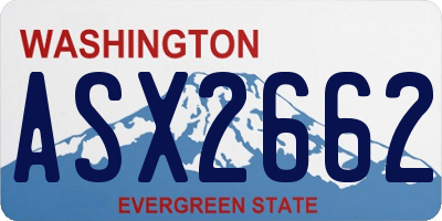 WA license plate ASX2662