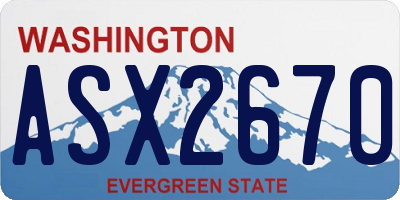 WA license plate ASX2670