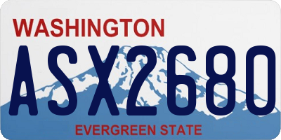 WA license plate ASX2680