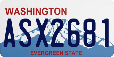 WA license plate ASX2681