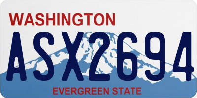 WA license plate ASX2694