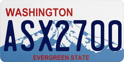 WA license plate ASX2700