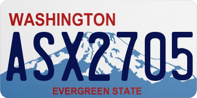 WA license plate ASX2705
