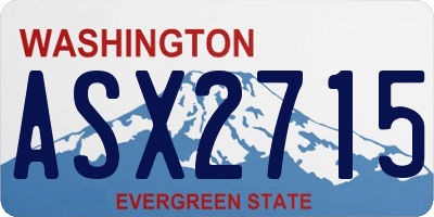 WA license plate ASX2715