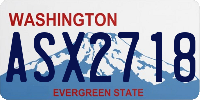 WA license plate ASX2718