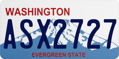 WA license plate ASX2727