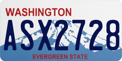 WA license plate ASX2728