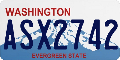 WA license plate ASX2742