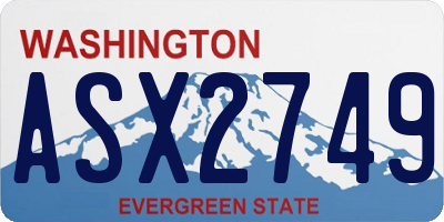 WA license plate ASX2749