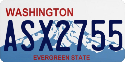 WA license plate ASX2755