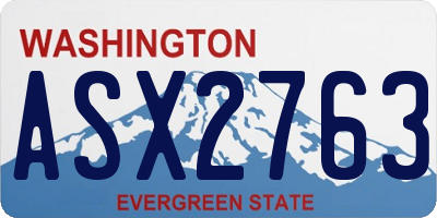 WA license plate ASX2763
