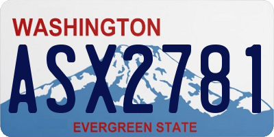 WA license plate ASX2781