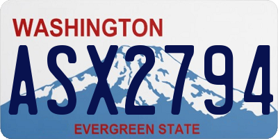 WA license plate ASX2794