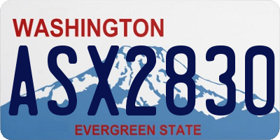 WA license plate ASX2830