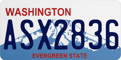 WA license plate ASX2836