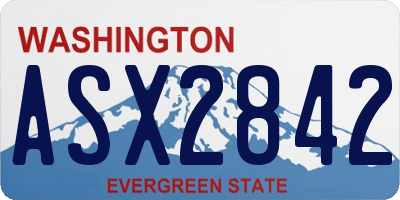 WA license plate ASX2842