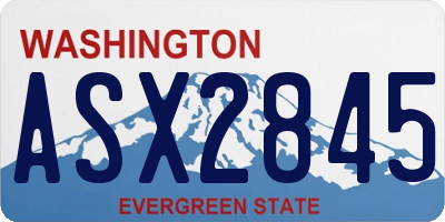 WA license plate ASX2845