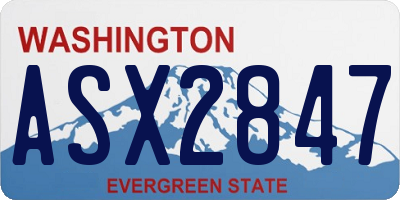 WA license plate ASX2847