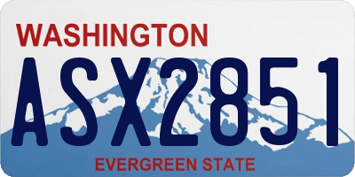 WA license plate ASX2851