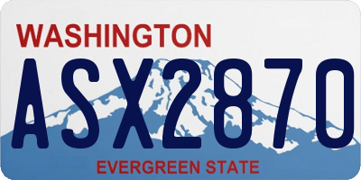 WA license plate ASX2870