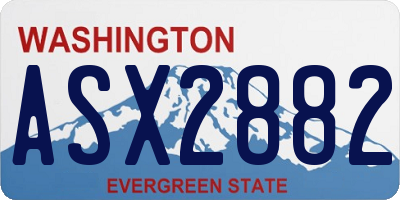 WA license plate ASX2882