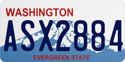 WA license plate ASX2884