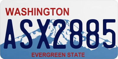 WA license plate ASX2885
