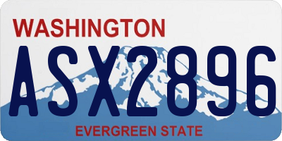 WA license plate ASX2896