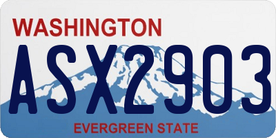 WA license plate ASX2903