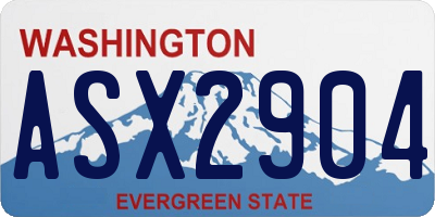 WA license plate ASX2904
