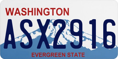 WA license plate ASX2916