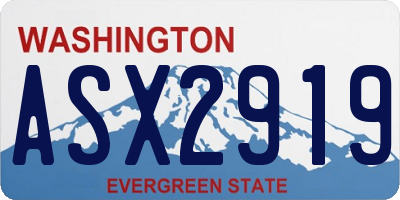 WA license plate ASX2919