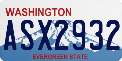 WA license plate ASX2932
