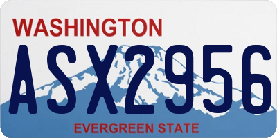 WA license plate ASX2956
