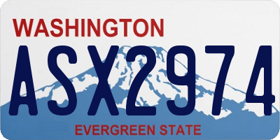 WA license plate ASX2974