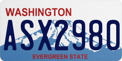 WA license plate ASX2980