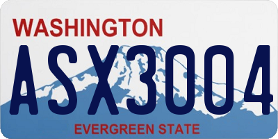 WA license plate ASX3004