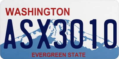 WA license plate ASX3010