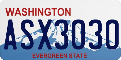 WA license plate ASX3030