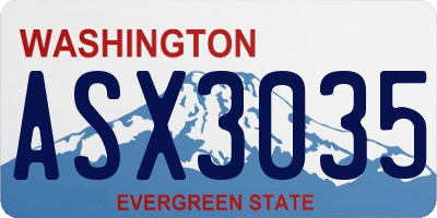WA license plate ASX3035