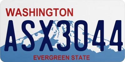 WA license plate ASX3044