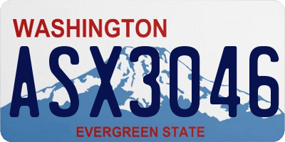 WA license plate ASX3046