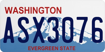 WA license plate ASX3076