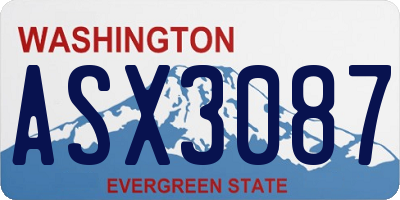 WA license plate ASX3087