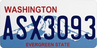 WA license plate ASX3093