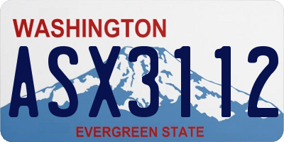 WA license plate ASX3112