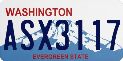 WA license plate ASX3117