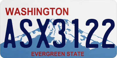 WA license plate ASX3122