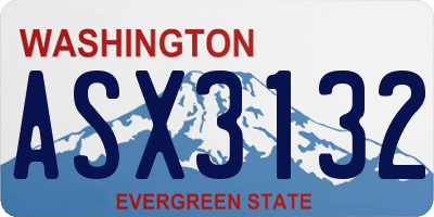 WA license plate ASX3132